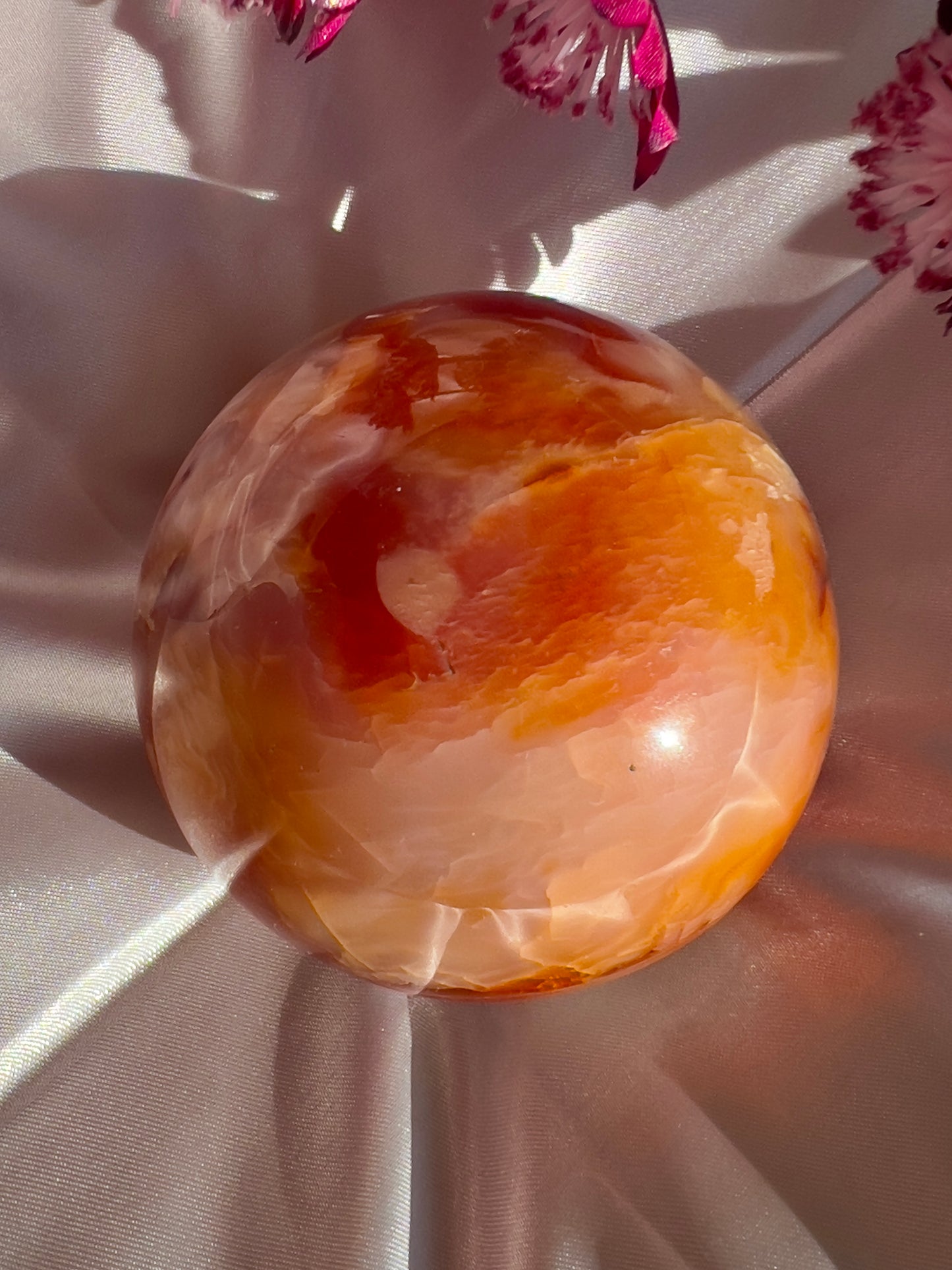 Warm Pink Carnelian Sphere