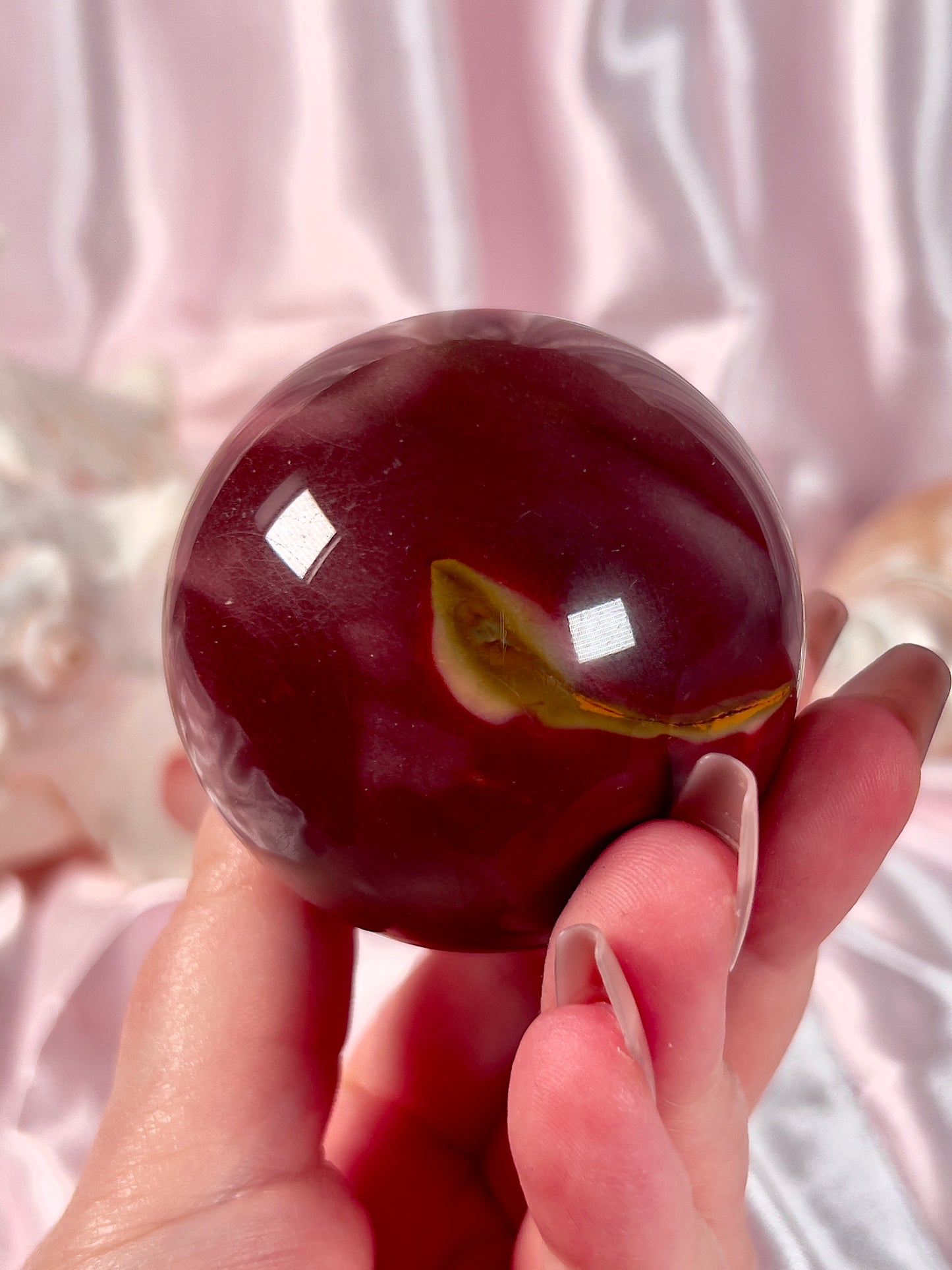 Pink and Red Mookaite Sphere