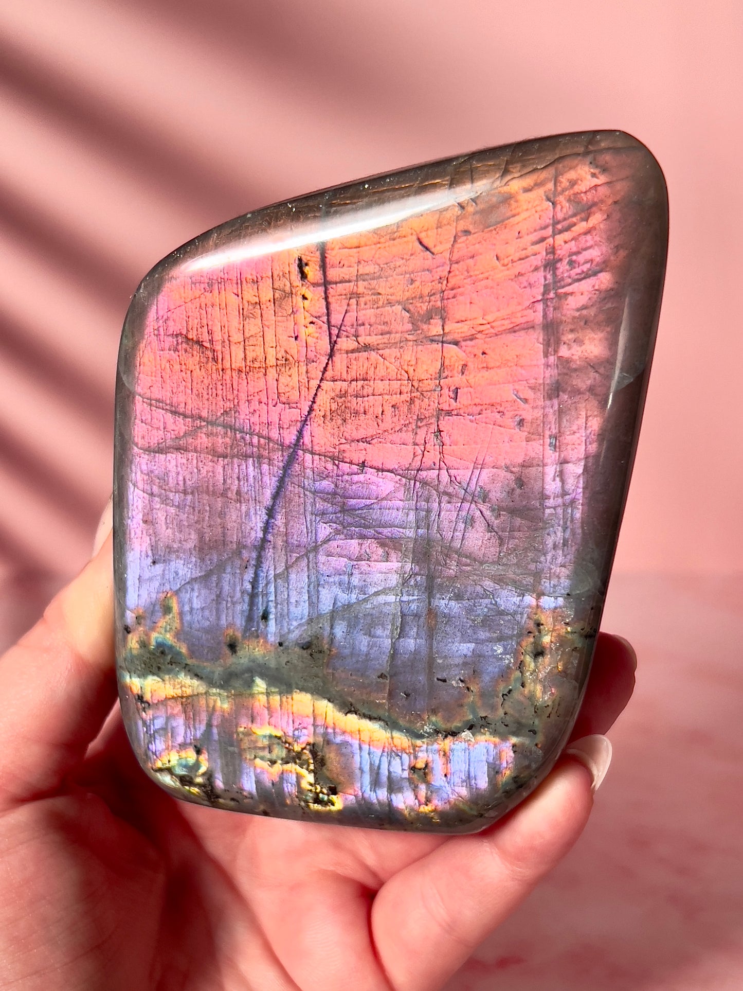 Pink and Purple Labradorite Freeform