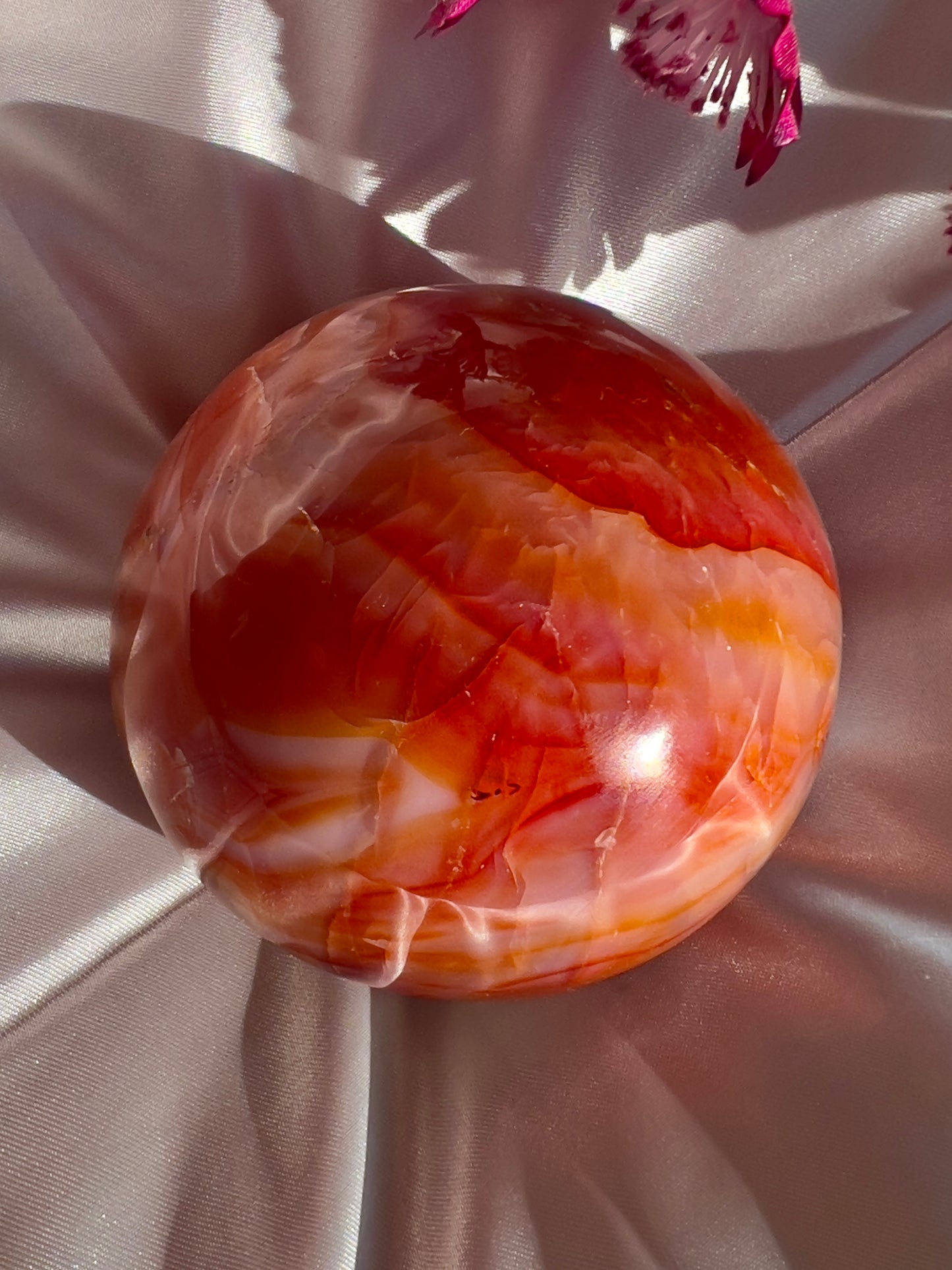 Warm Pink Carnelian Sphere