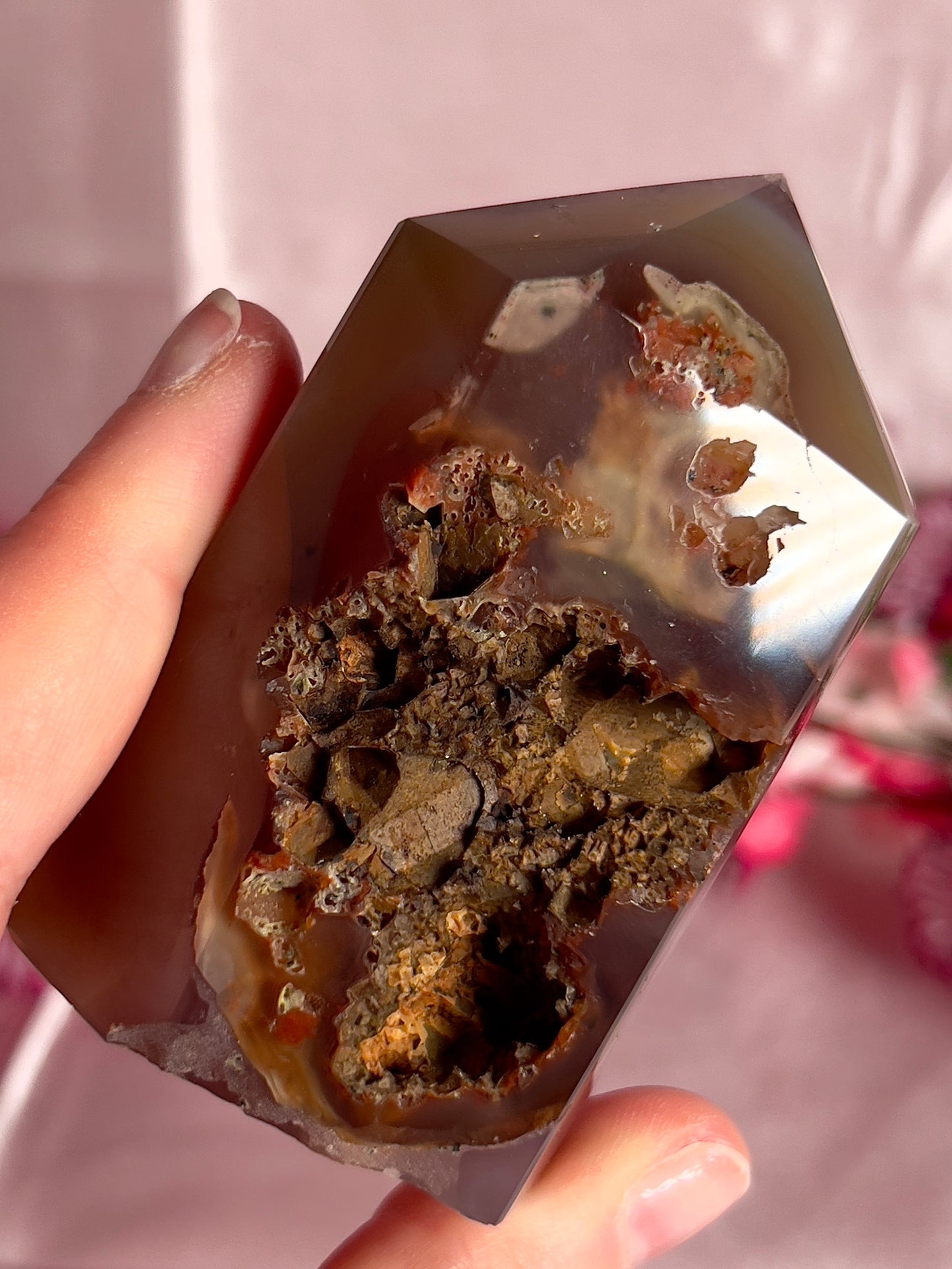 Amethyst Agate Tower from Brazil