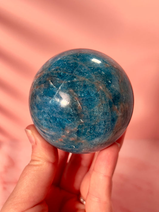 Blue Apatite Sphere