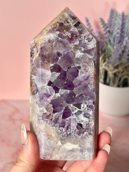 Purple Pink Amethyst Tower