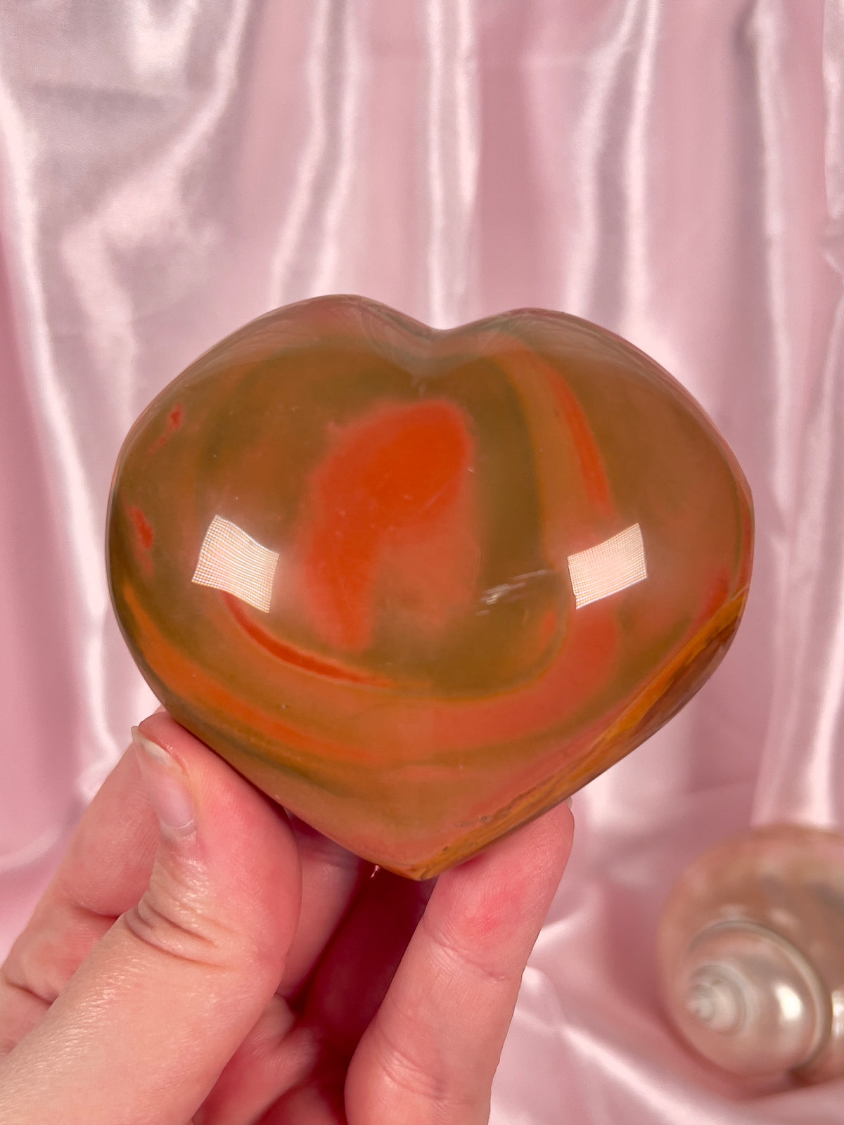 Funky Orange & Green Polychrome Heart