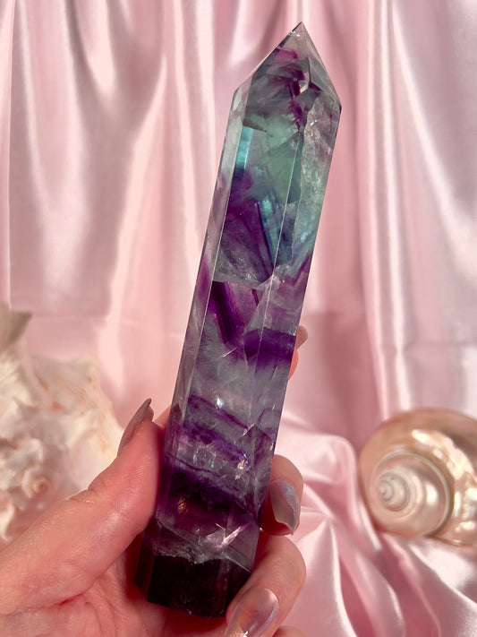 Candy Fluorite Tower with Rainbows