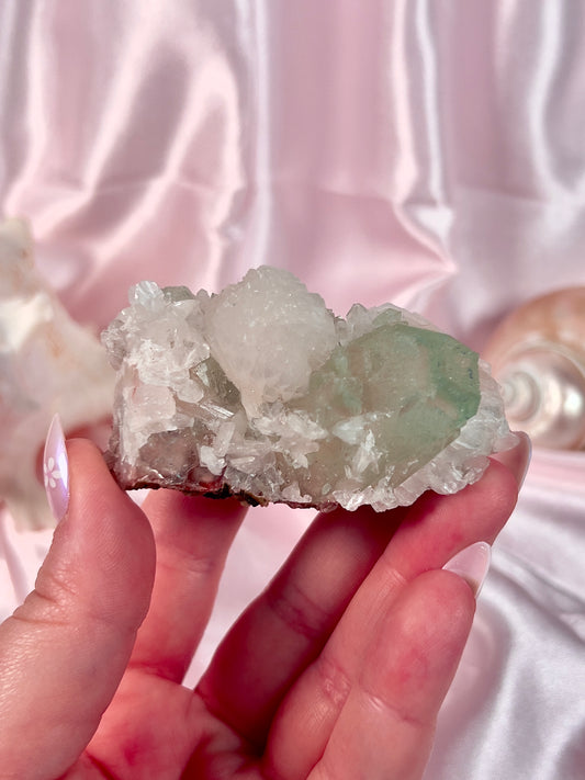 Mint Apophyllite and Stilbite Specimen