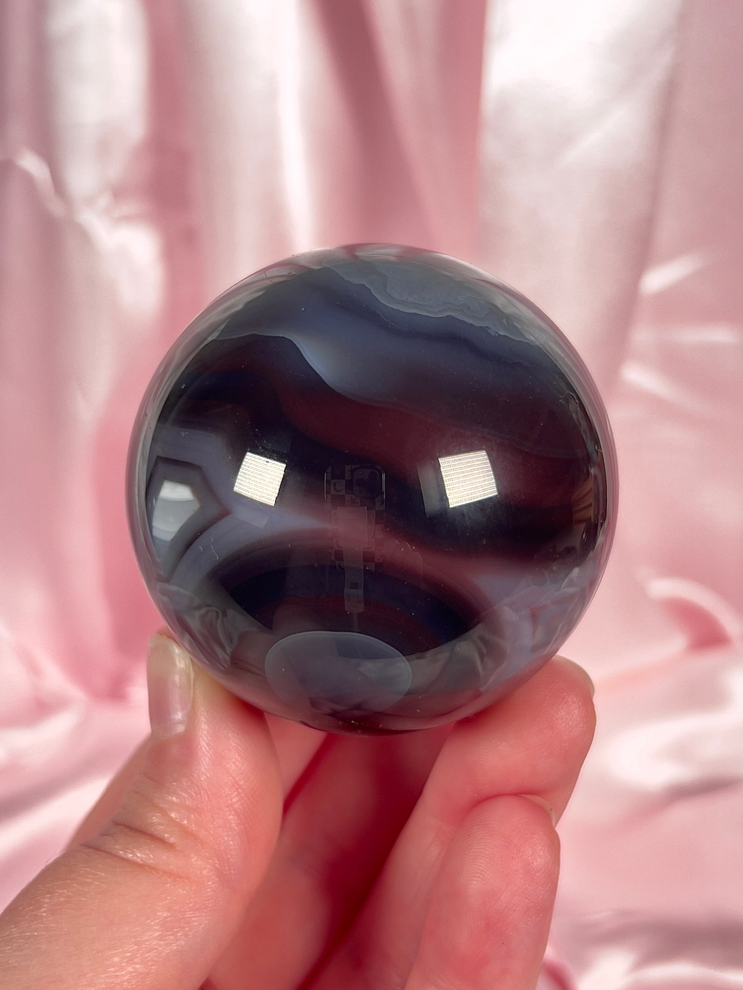 Moody Strawberry Swazi Agate Sphere