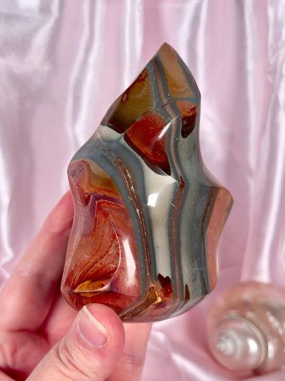 Funky 70's Polychrome Jasper Flame