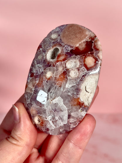 Pink Amethyst Large Palm Stone