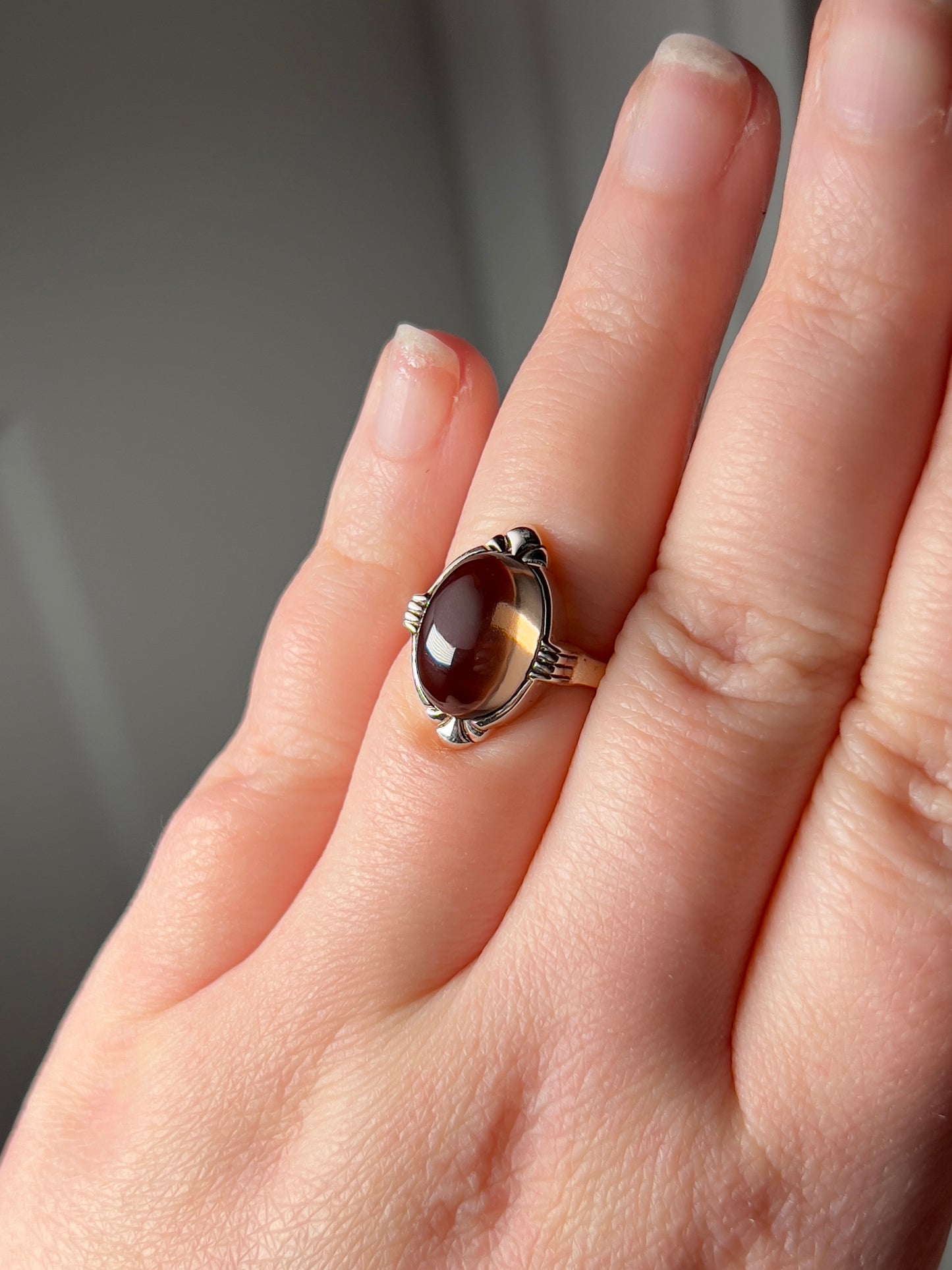 Smokey Quartz Ring Size 8