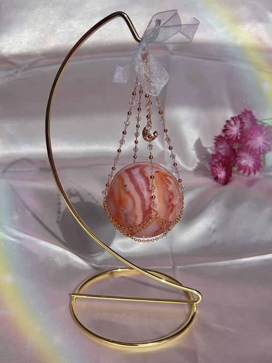 decorative hanging crystal ball holder 