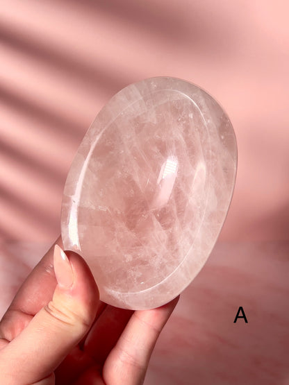 Rose Quartz Soap Dish Style Trinket Dish