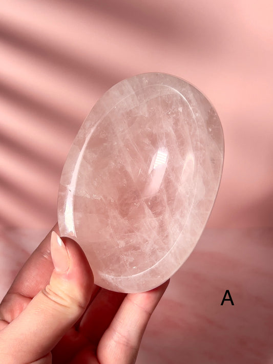 Rose Quartz Soap Dish Style Trinket Dish