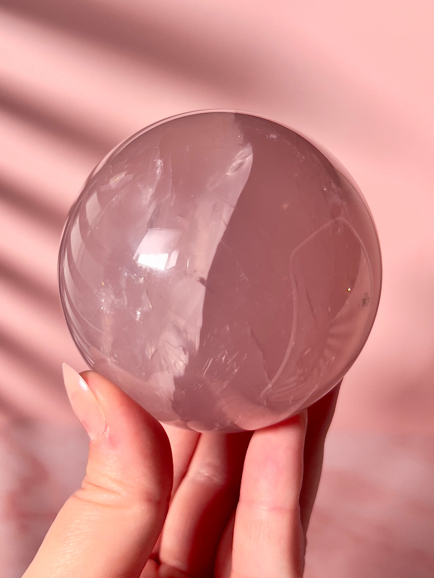 12 Point Star Rose Quartz Sphere “O”