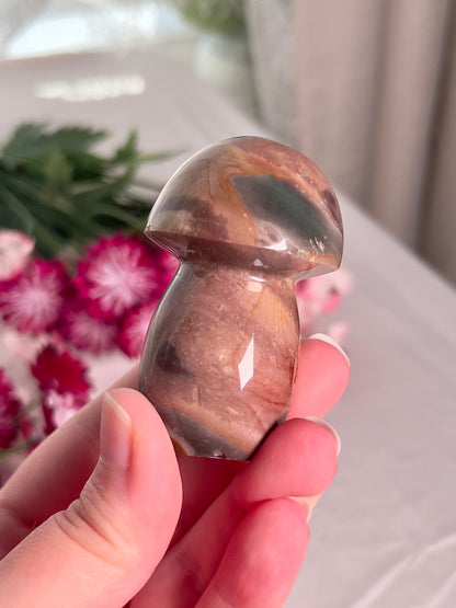 Pastel Polychrome Jasper Mushroom