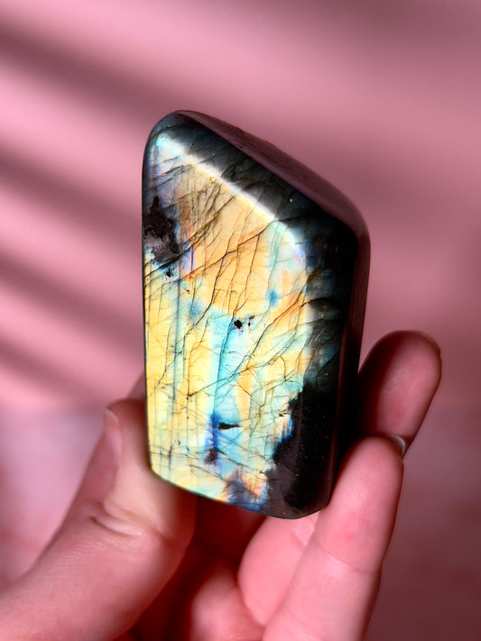 Yellow and Blue Labradorite Freeform