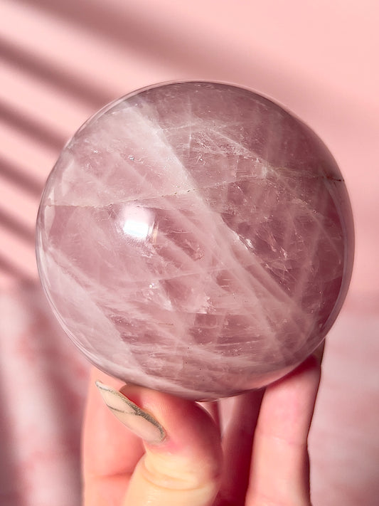 Lavender Rose Quartz Sphere “A”
