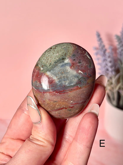 Beautiful Sea Jasper Crystal Palm Stones - Choose Your Own