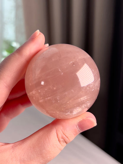 Gemmy Star Rose Quartz Sphere