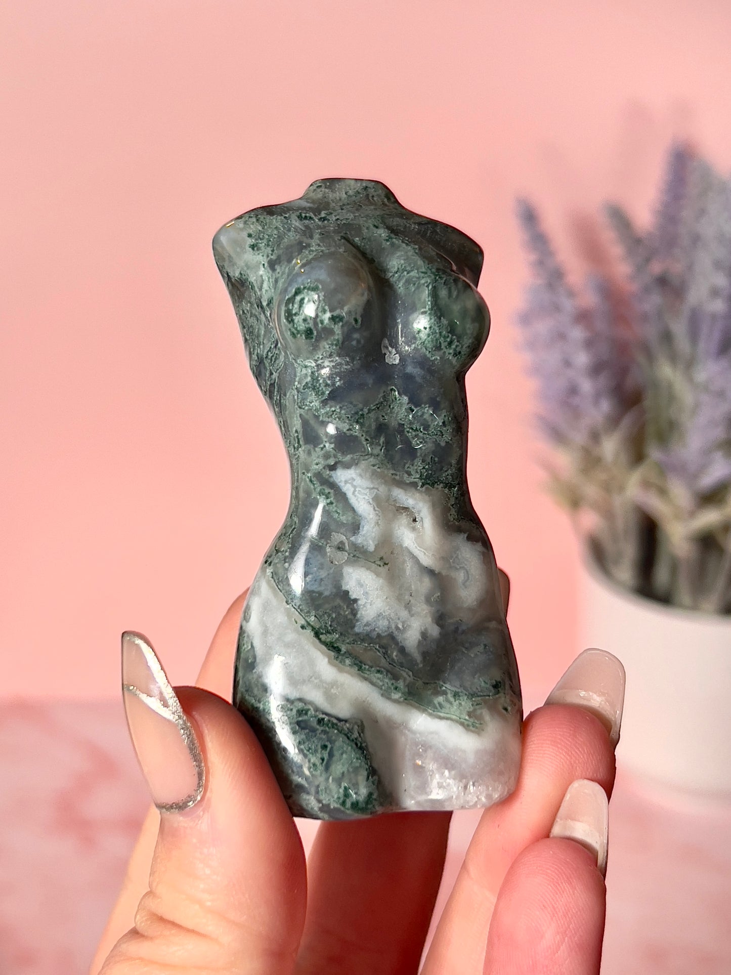 Moss Agate Goddess Body (D)