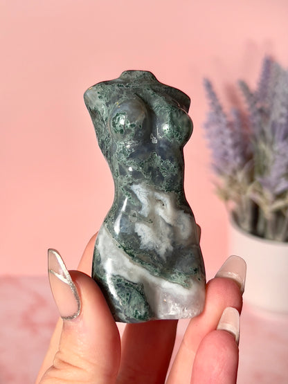 Moss Agate Goddess Body (D)