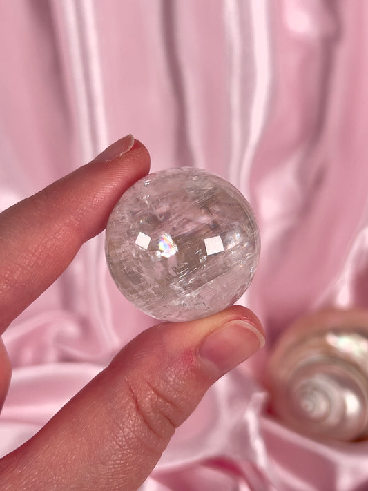 Mini Rainbow Optical Calcite Sphere - Intuitively Chosen
