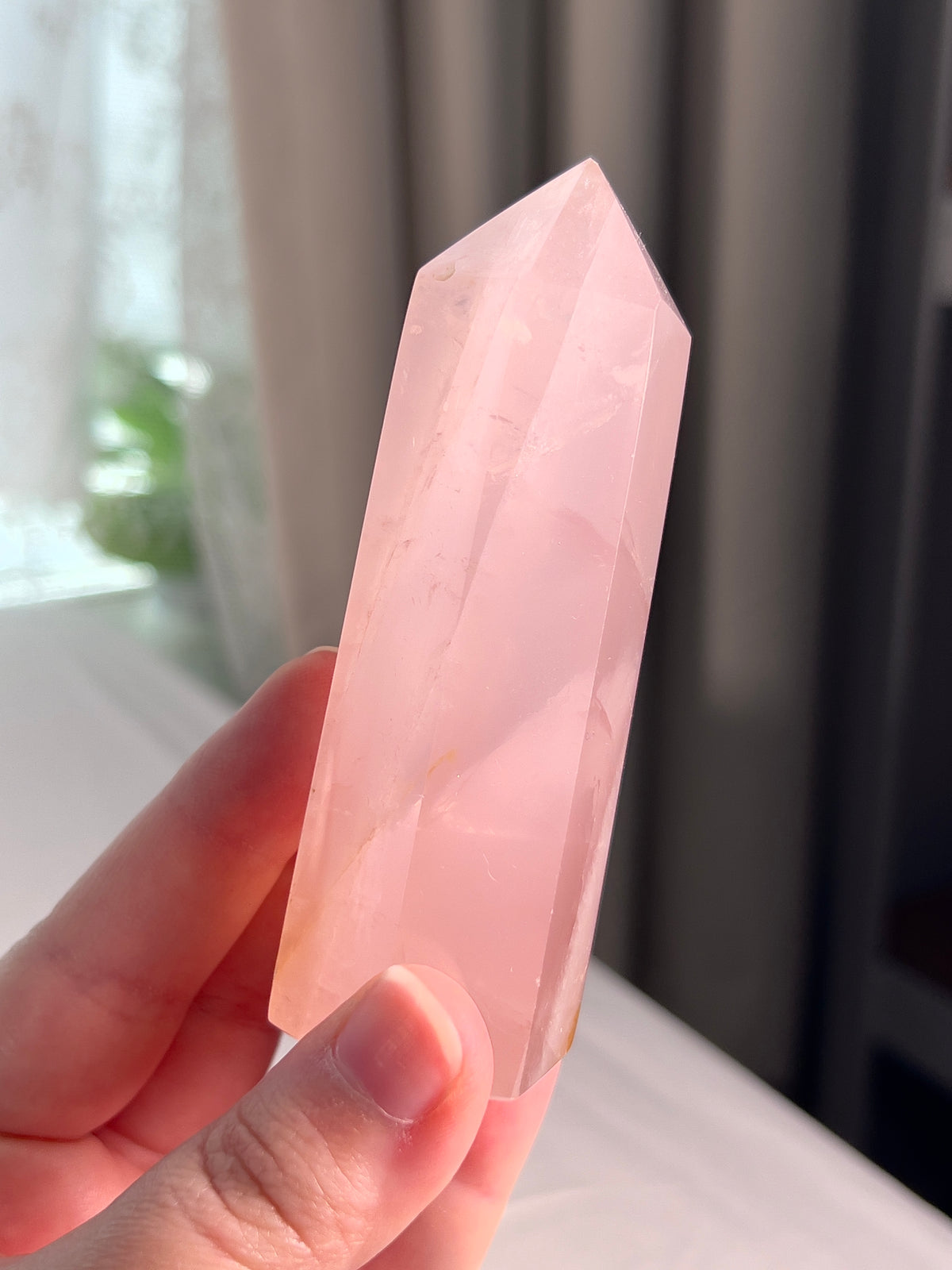 Jelly Rose Quartz Tower