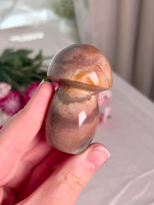 Pastel Polychrome Jasper Mushroom