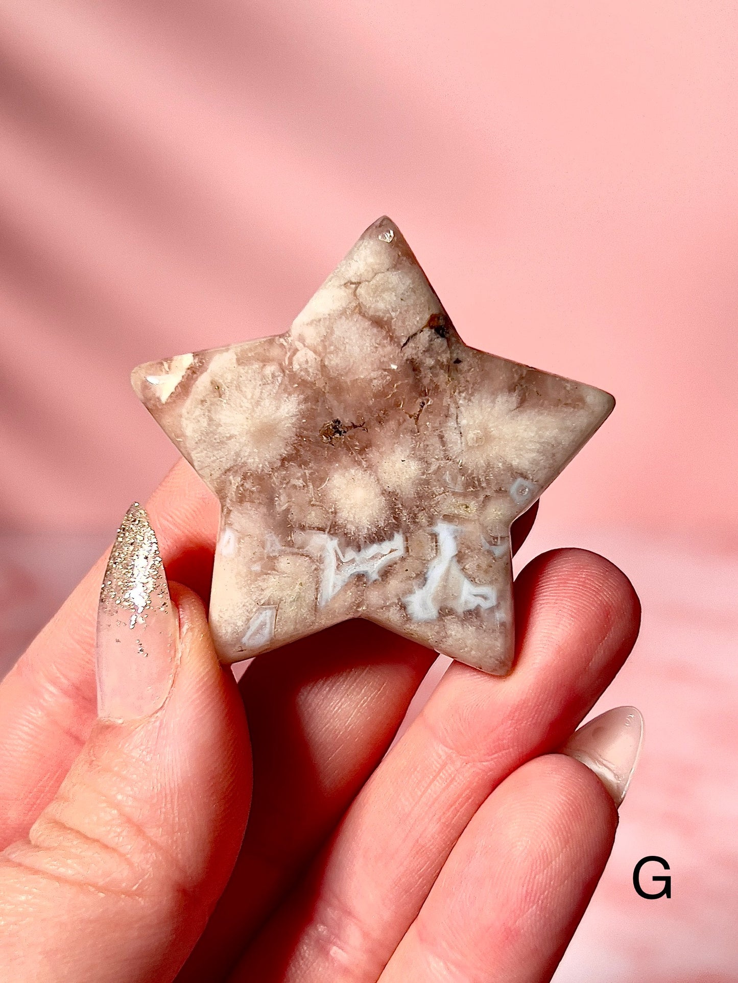 Blue and Pink Flower Agate Stars - Choose Your Own