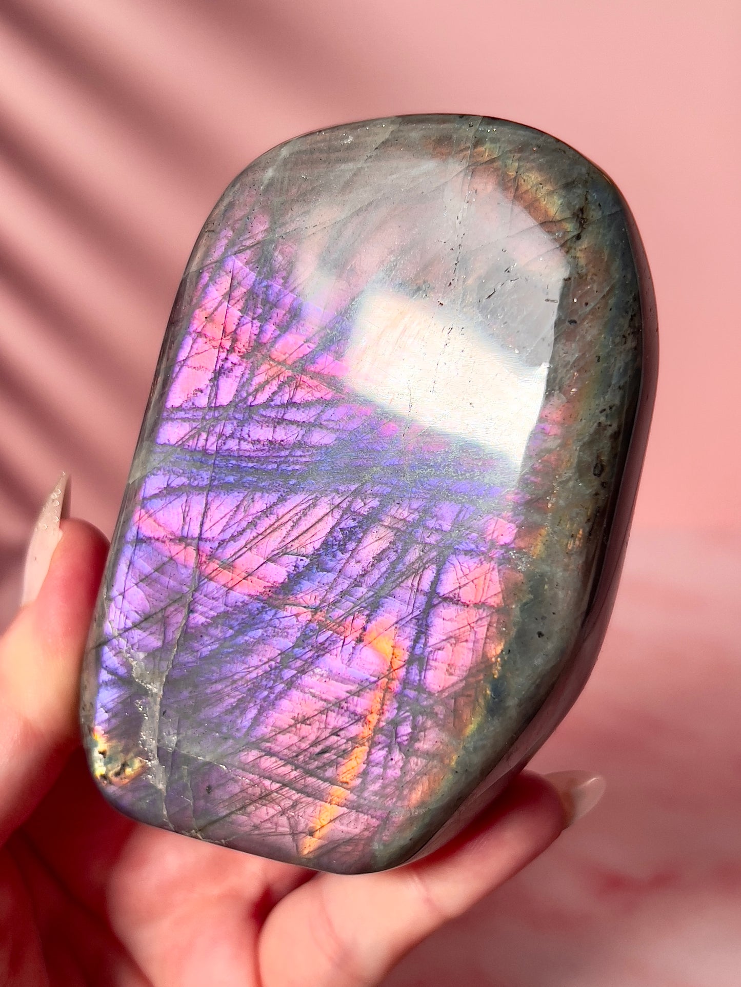 Purple and Pink Labradorite Freeform