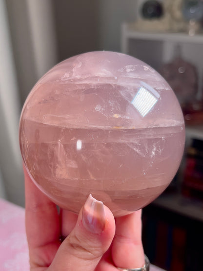 Large Juicy Star Rose Quartz Sphere
