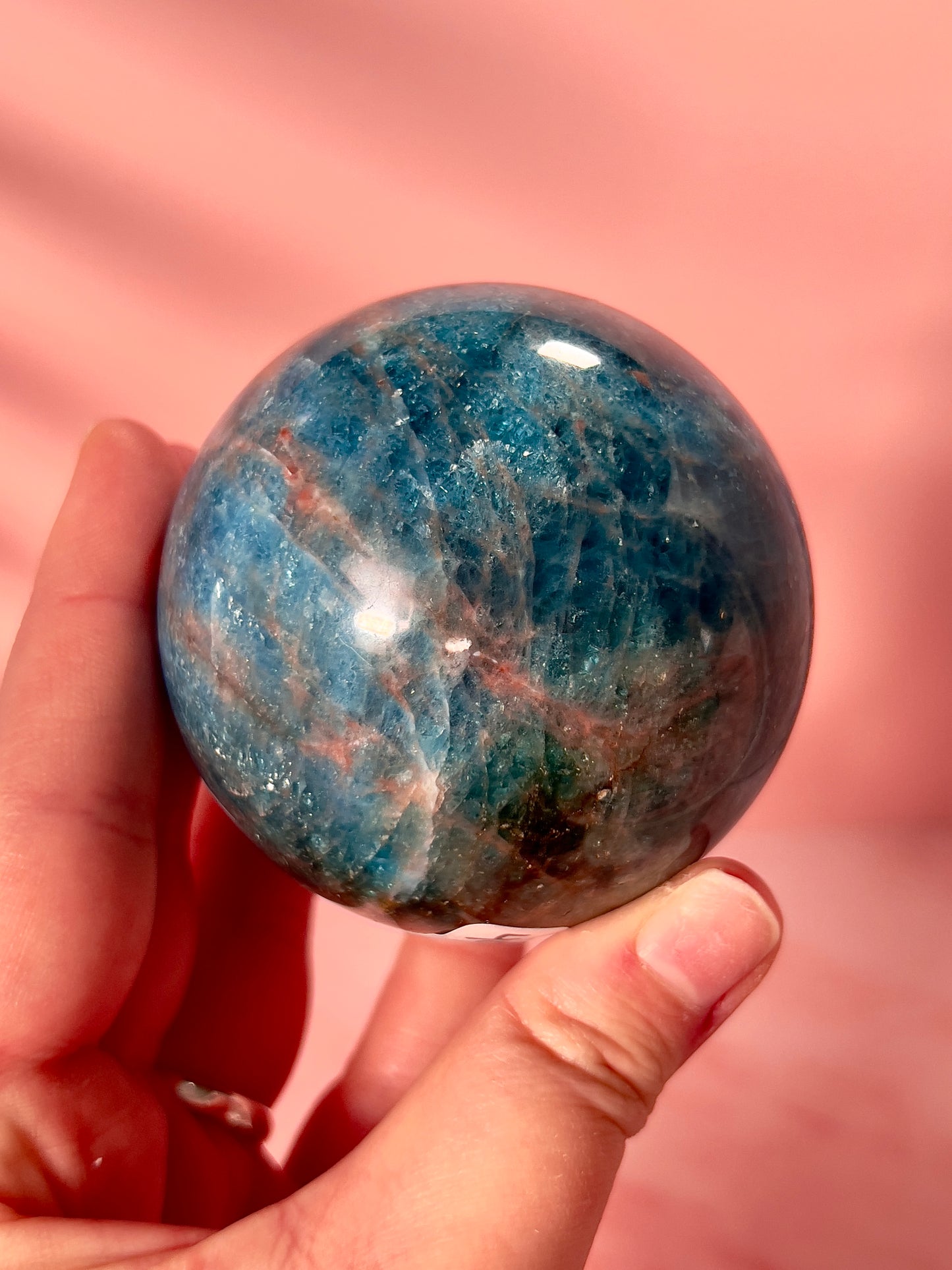 Blue Apatite Sphere