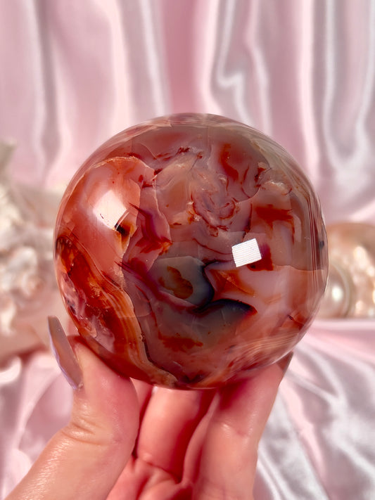 Funky Pink Carnelian Sphere
