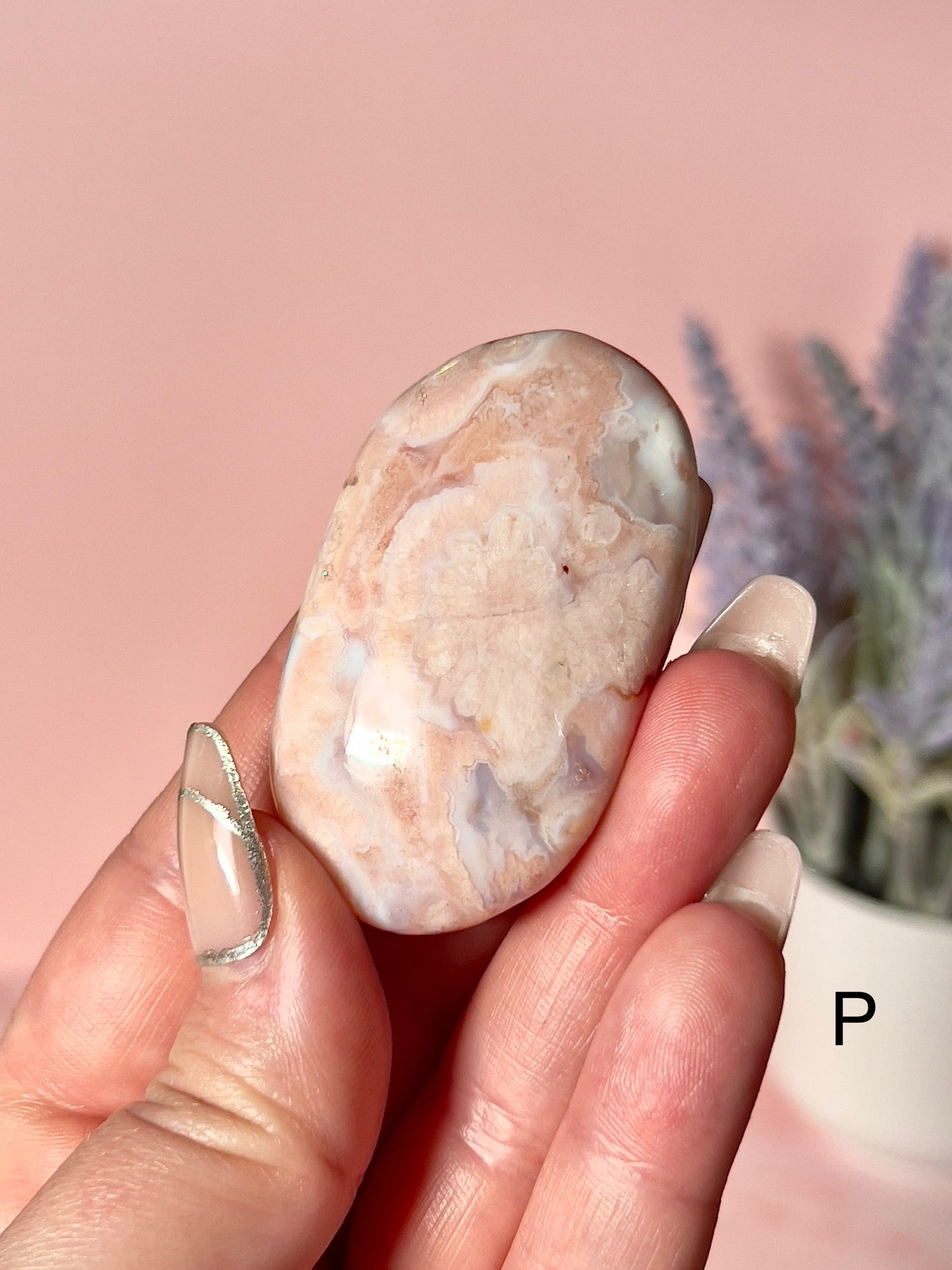 Carnelian and Flower Agate Palm Stones - Choose Your Own