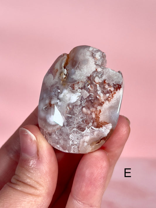 pink amethyst palm stone choose your own