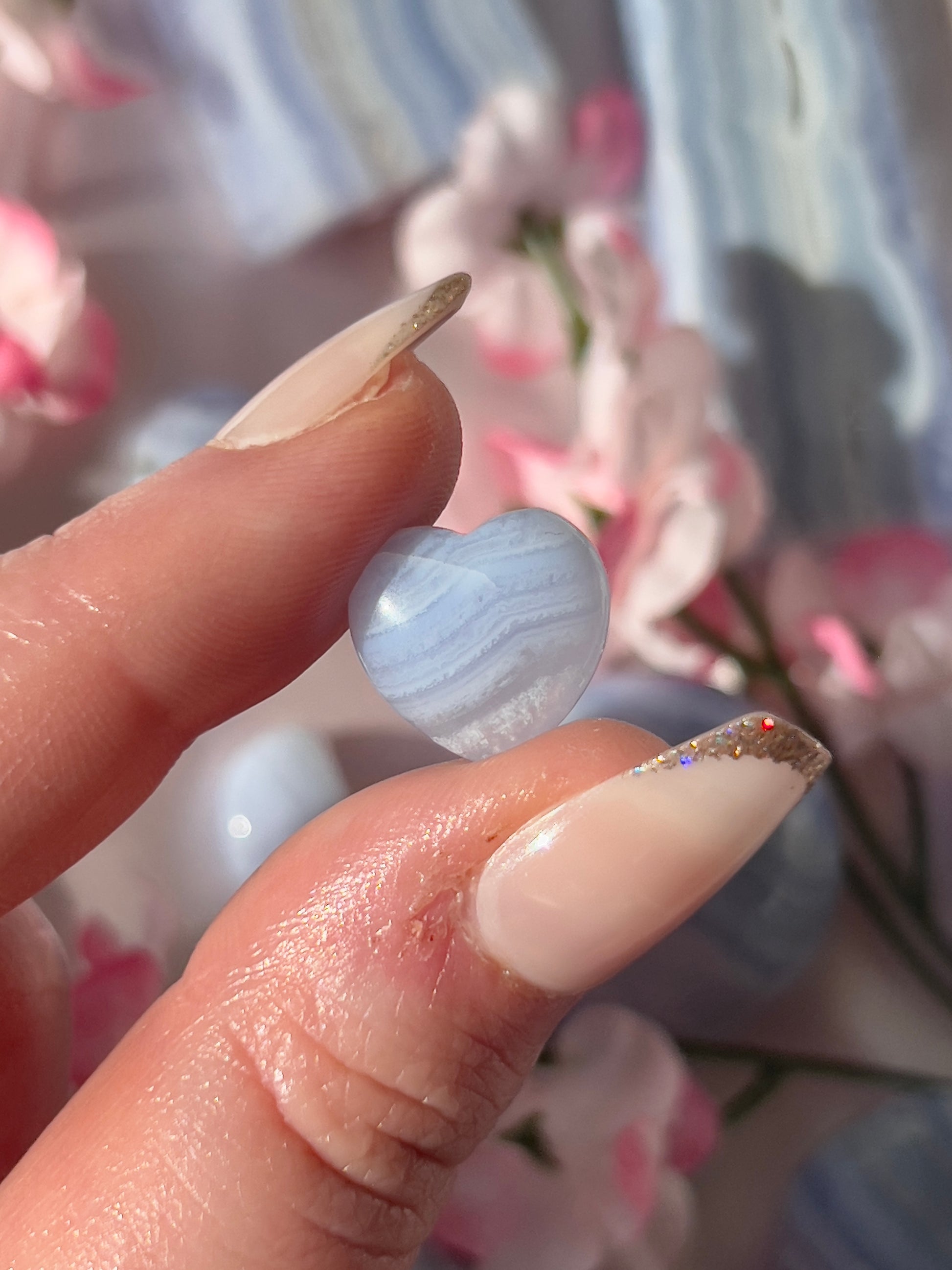 Mini Blue Lace Agate Heart