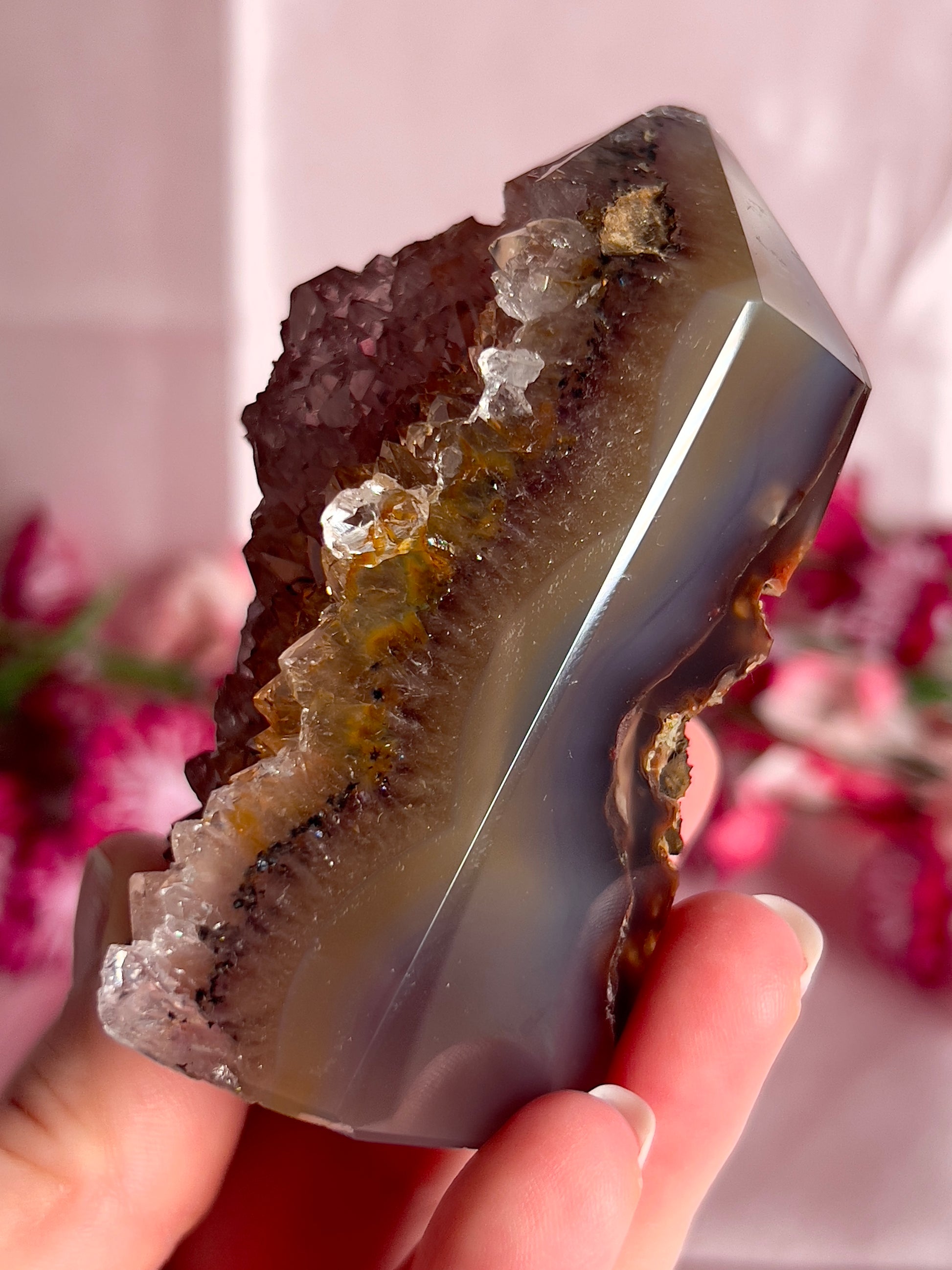 Amethyst Agate Tower from Brazil