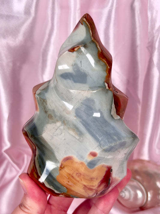Sky Blue Polychrome Jasper Flame