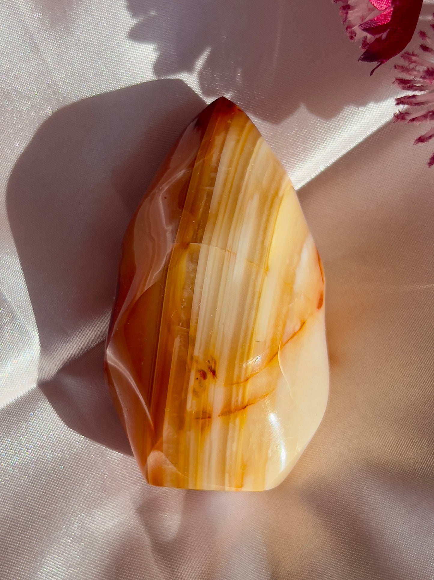 Small red carnelian flame