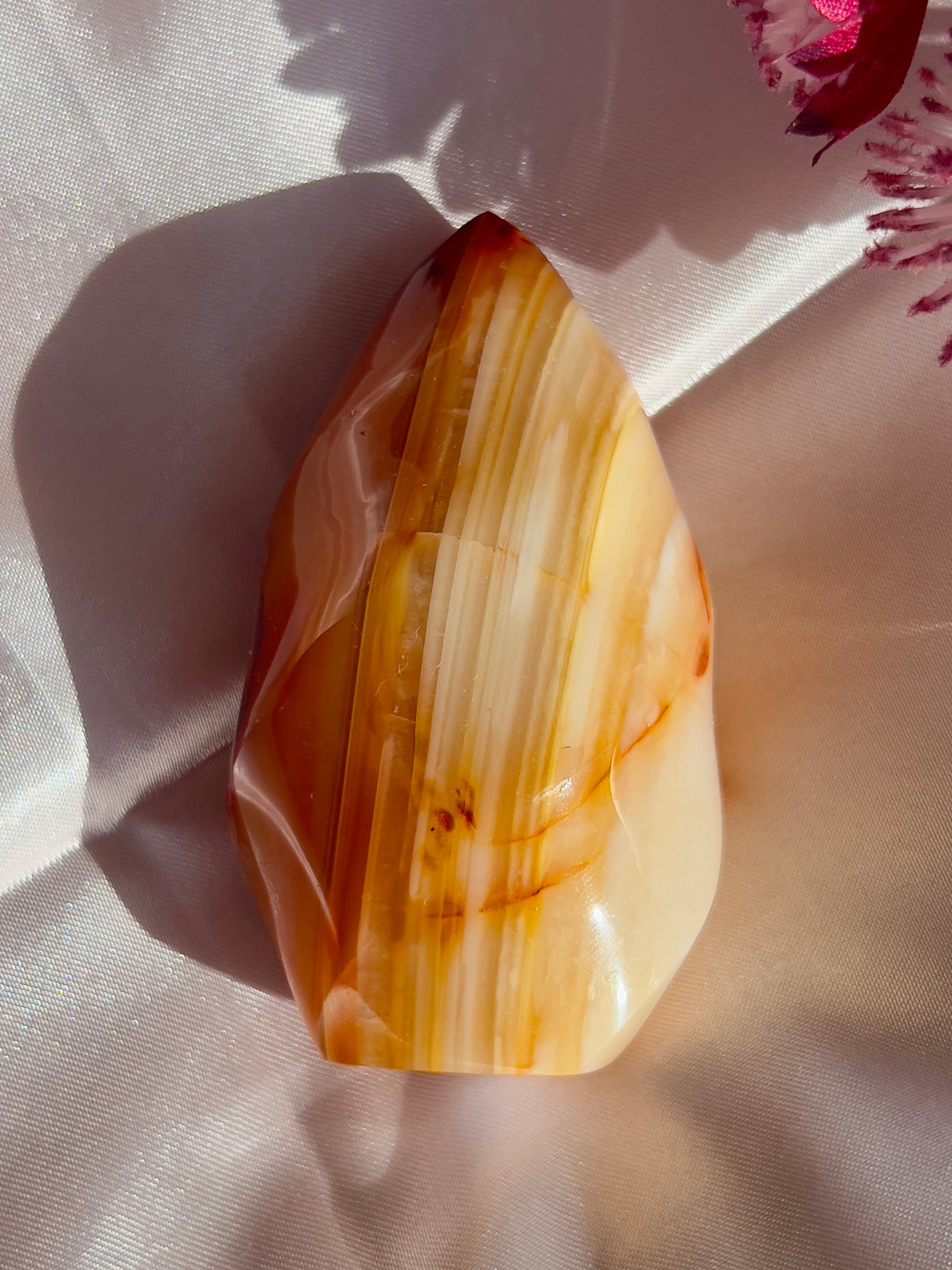 Small red carnelian flame