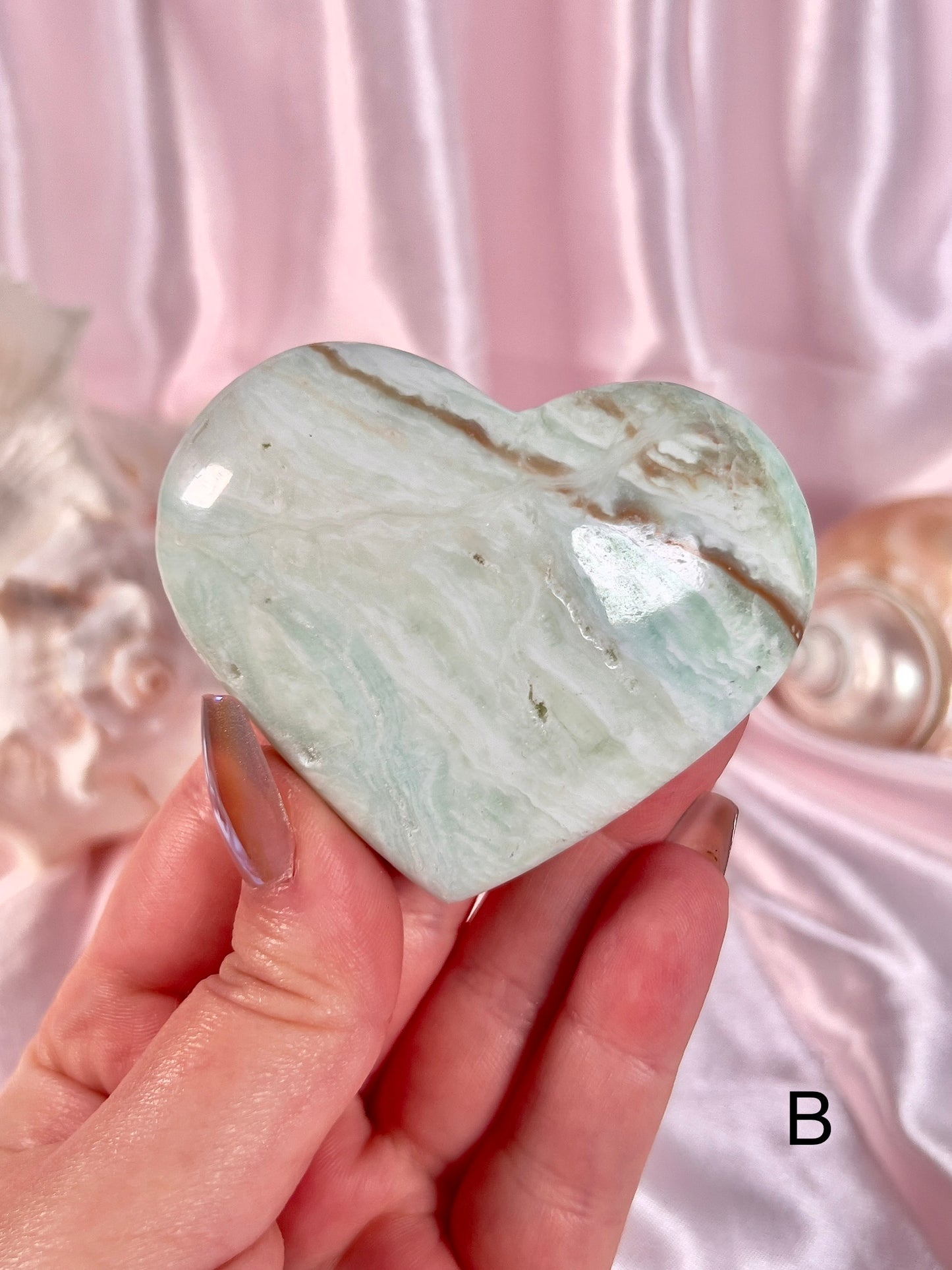 Caribbean Calcite Heart - Choose Your Own