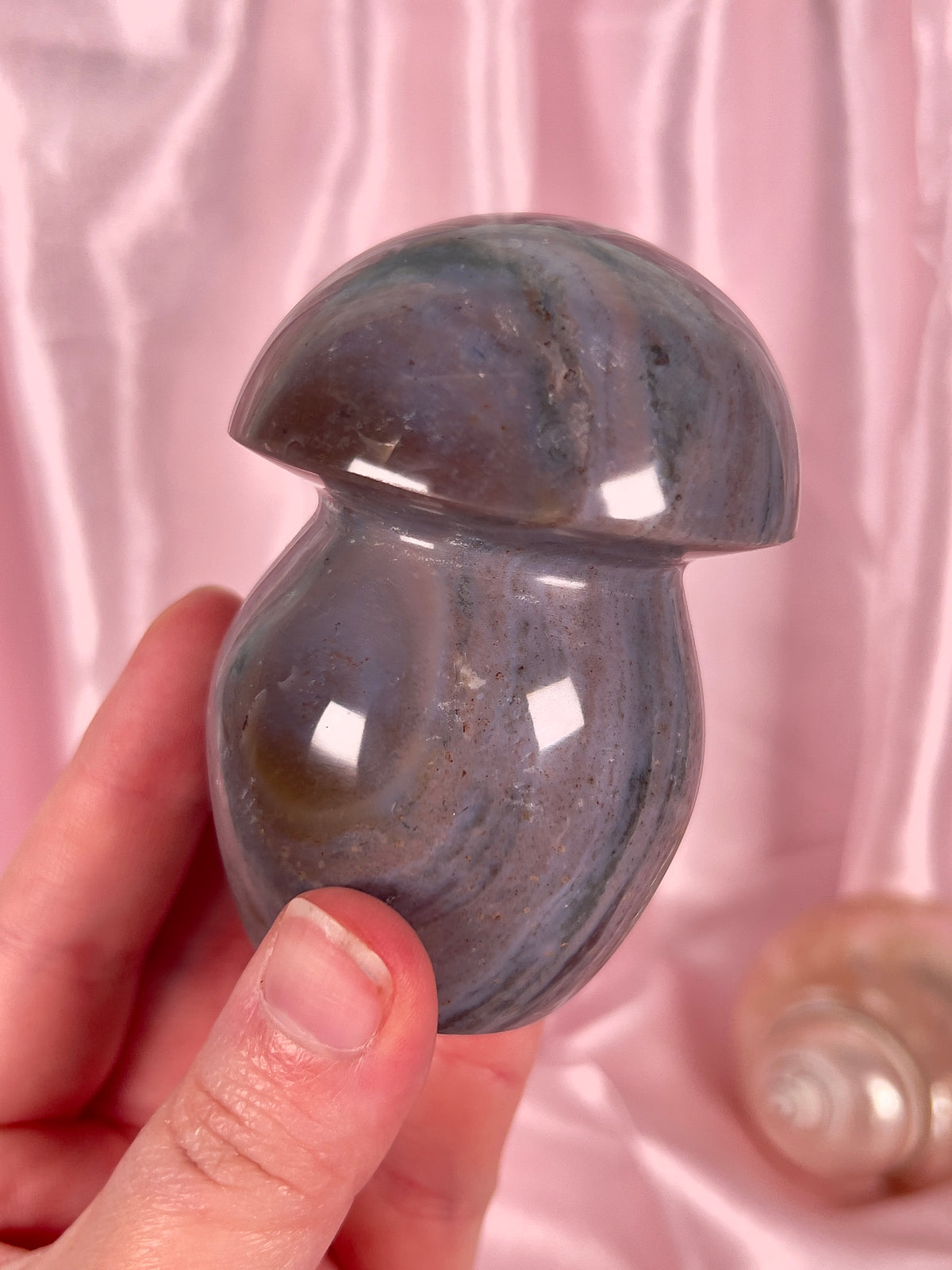 Moody Purple Sea Jasper Mushroom