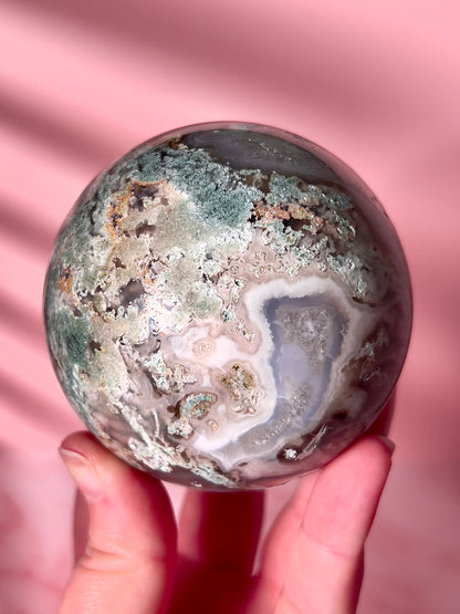 moss agate statement sphere