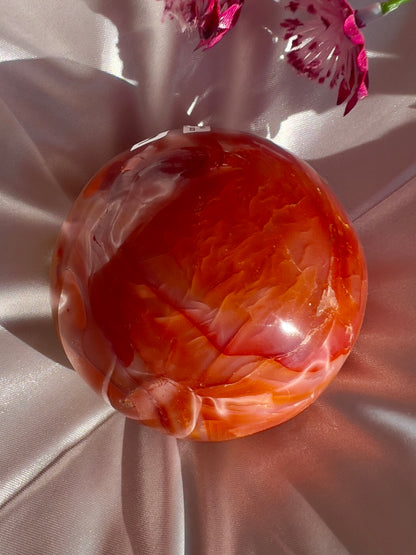 Warm Pink Carnelian Sphere