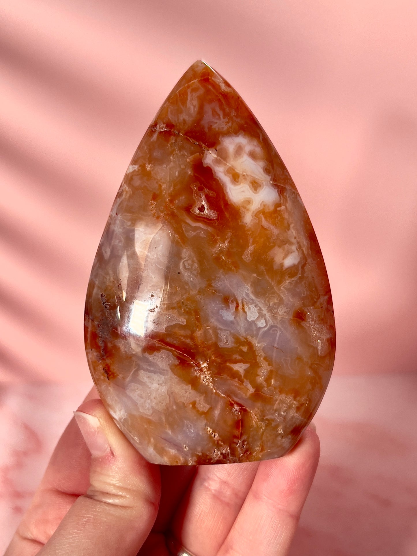 Carnelian Teardrop Flame (A)