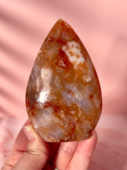 Carnelian Teardrop Flame (A)