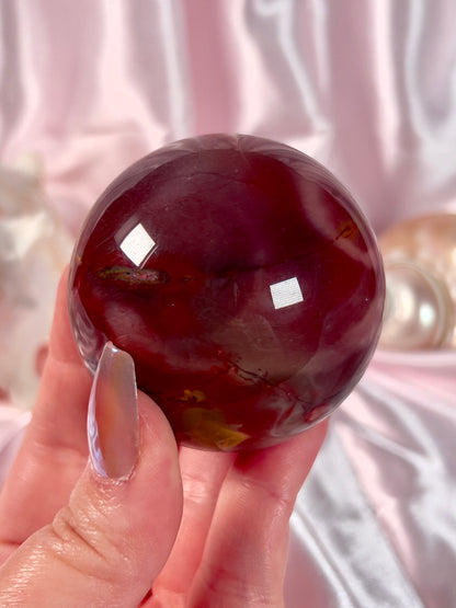 Pink and Red Mookaite Sphere