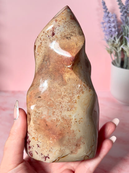 Stunning Pastel Polychrome Jasper Flame