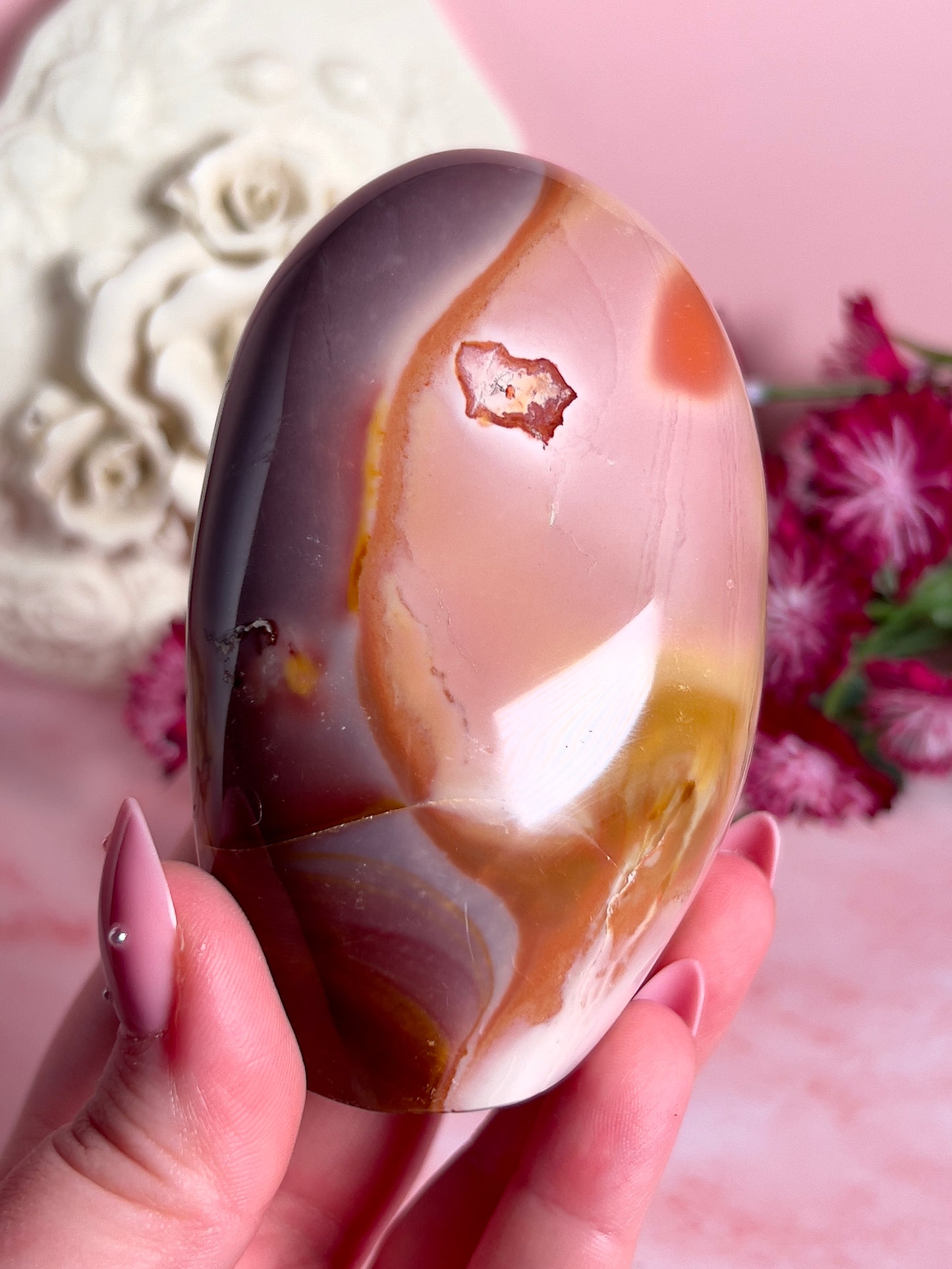 Pastel Pink and Purple Polychrome Freeform