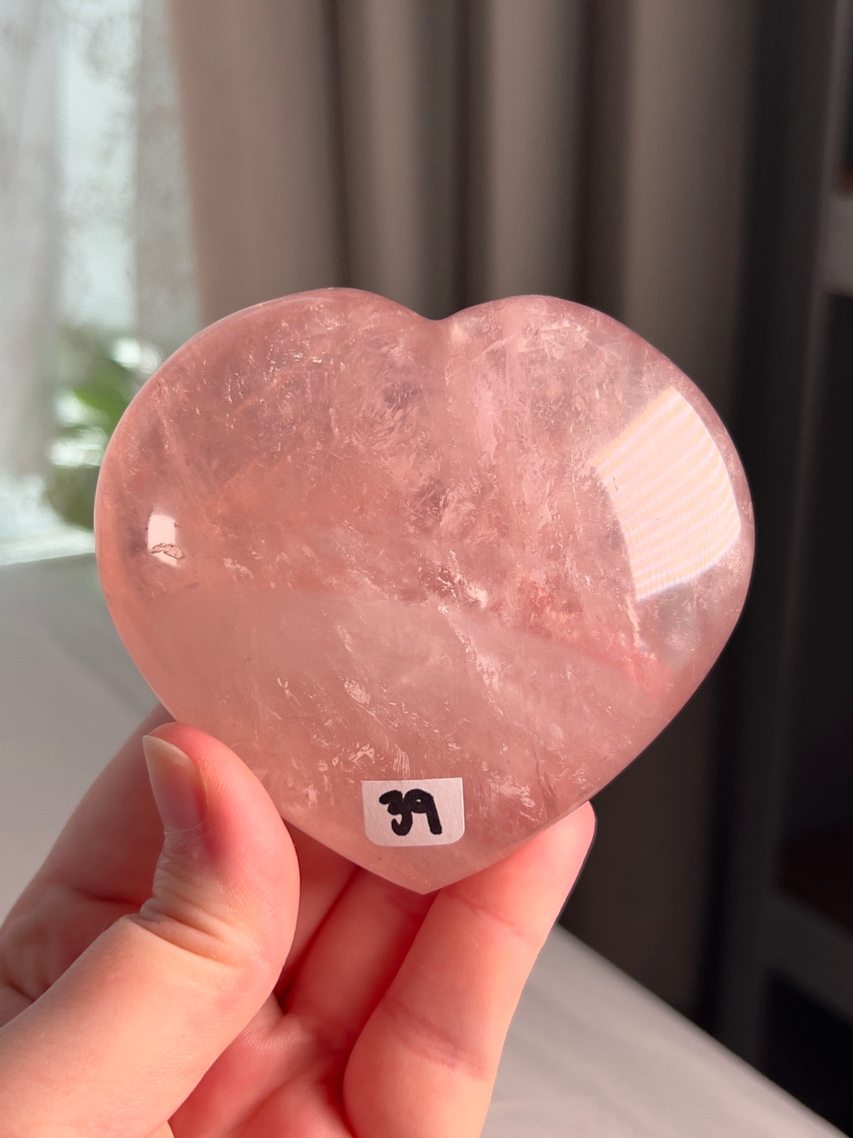 Juicy Star Rose Quartz Heart